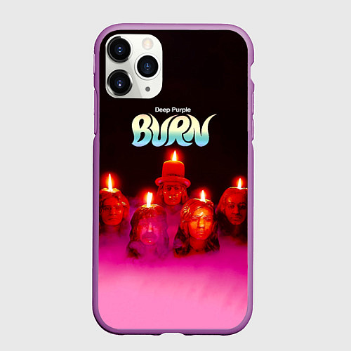 Чехол iPhone 11 Pro матовый Deep Purple - Burn / 3D-Фиолетовый – фото 1