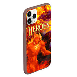 Чехол iPhone 11 Pro матовый HoM Огненный, цвет: 3D-коричневый — фото 2