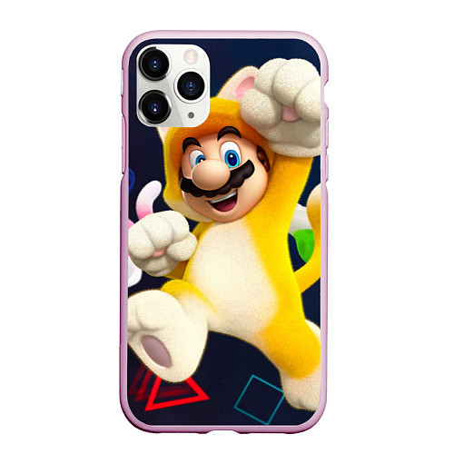 Чехол iPhone 11 Pro матовый Mario odyssey / 3D-Розовый – фото 1