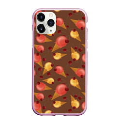 Чехол iPhone 11 Pro матовый Сладкое мороженое, цвет: 3D-розовый