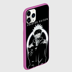Чехол iPhone 11 Pro матовый Годжо Сатору Магическая битва, цвет: 3D-фиолетовый — фото 2