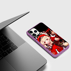Чехол iPhone 11 Pro матовый Кли, Genshin Impact, цвет: 3D-фиолетовый — фото 2