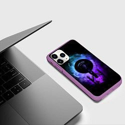 Чехол iPhone 11 Pro матовый Star Trek, USS Enterprise, цвет: 3D-фиолетовый — фото 2