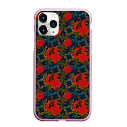 Чехол iPhone 11 Pro матовый Карпы, цвет: 3D-розовый
