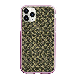 Чехол iPhone 11 Pro матовый Рыбак, цвет: 3D-розовый
