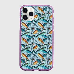 Чехол iPhone 11 Pro матовый Воблеры
