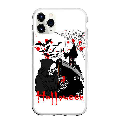 Чехол iPhone 11 Pro матовый Halloween Thriller / 3D-Белый – фото 1