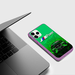 Чехол iPhone 11 Pro матовый BMW GREEN STYLE, цвет: 3D-фиолетовый — фото 2