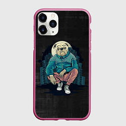Чехол iPhone 11 Pro матовый Авторитет, цвет: 3D-малиновый
