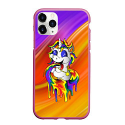 Чехол iPhone 11 Pro матовый Единорог Unicorn Rainbow Z