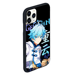 Чехол iPhone 11 Pro матовый Чжун Юнь Genshin Impact, цвет: 3D-черный — фото 2