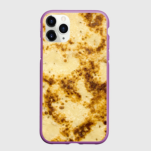 Чехол iPhone 11 Pro матовый Жареный блин / 3D-Фиолетовый – фото 1