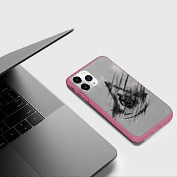 Чехол iPhone 11 Pro матовый Знак Ассасинов, цвет: 3D-малиновый — фото 2