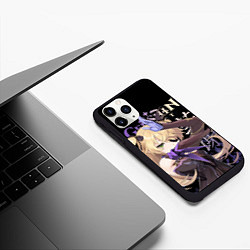 Чехол iPhone 11 Pro матовый Фишль Genshin Impact, цвет: 3D-черный — фото 2