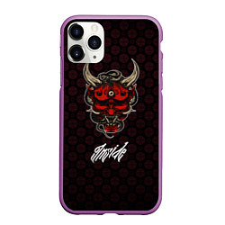 Чехол iPhone 11 Pro матовый Beast Inside, цвет: 3D-фиолетовый