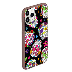 Чехол iPhone 11 Pro матовый SKULLS1!, цвет: 3D-коричневый — фото 2