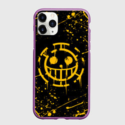 Чехол iPhone 11 Pro матовый ONE PIECE PIRATES ВАН ПИС ПИРАТЫ ЖЁЛТЫЙ, цвет: 3D-фиолетовый