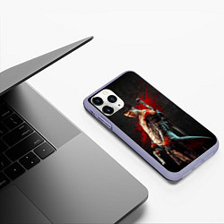 Чехол iPhone 11 Pro матовый Black Dante, цвет: 3D-светло-сиреневый — фото 2