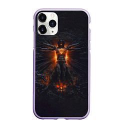 Чехол iPhone 11 Pro матовый Clayman - In Flames, цвет: 3D-светло-сиреневый