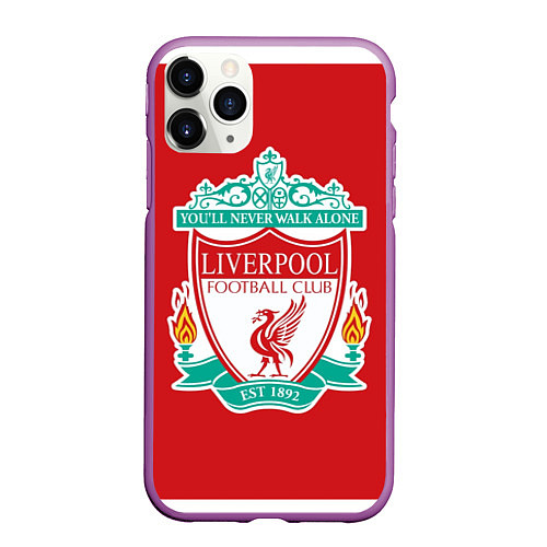 Чехол iPhone 11 Pro матовый F C LIVERPOOL / 3D-Фиолетовый – фото 1