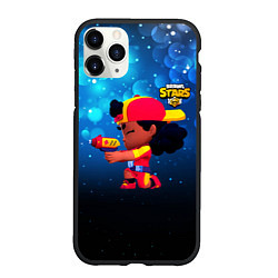 Чехол iPhone 11 Pro матовый Brawl Stars перс Meg, цвет: 3D-черный