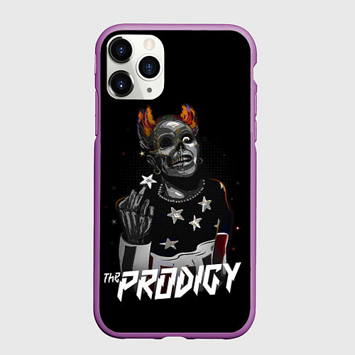 Чехол iPhone 11 Pro матовый THE PRODIGY FLINT / 3D-Фиолетовый – фото 1
