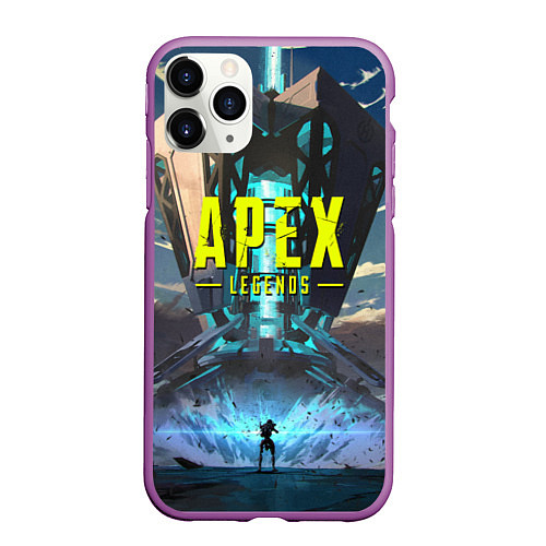 Чехол iPhone 11 Pro матовый APEX Legends boom / 3D-Фиолетовый – фото 1