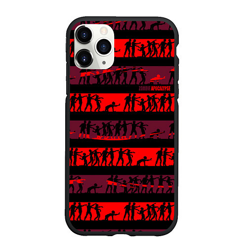 Чехол iPhone 11 Pro матовый Зомби апокалипсис близко / 3D-Черный – фото 1