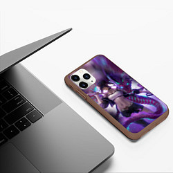 Чехол iPhone 11 Pro матовый LEAGUE OF LEGENDS AKALI ЛИГА ЛЕГЕНД АКАЛИ, цвет: 3D-коричневый — фото 2