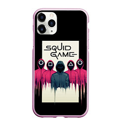 Чехол iPhone 11 Pro матовый Squid Game: Отряд стражей, цвет: 3D-розовый