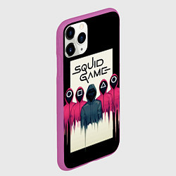 Чехол iPhone 11 Pro матовый Squid Game: Отряд стражей, цвет: 3D-фиолетовый — фото 2