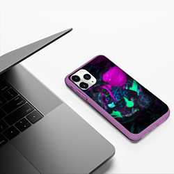 Чехол iPhone 11 Pro матовый KDA AKALI NEON АКАЛИ НЕОН LEAGUE OF LEGENDS, цвет: 3D-фиолетовый — фото 2