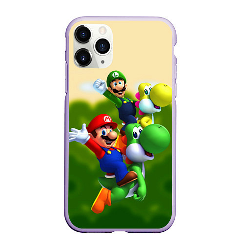 Чехол iPhone 11 Pro матовый 3DMario / 3D-Светло-сиреневый – фото 1