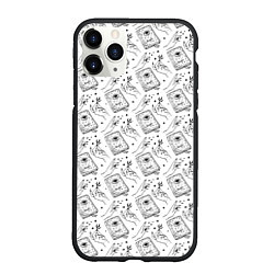 Чехол iPhone 11 Pro матовый Patern Halloween 4, цвет: 3D-черный