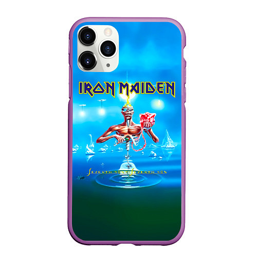 Чехол iPhone 11 Pro матовый Seventh Son of a Seventh Son - Iron Maiden / 3D-Фиолетовый – фото 1