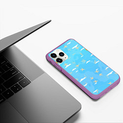 Чехол iPhone 11 Pro матовый Мое путешествие, цвет: 3D-фиолетовый — фото 2