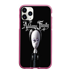 Чехол iPhone 11 Pro матовый Семейка Аддамс Addams Family, цвет: 3D-малиновый