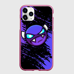 Чехол iPhone 11 Pro матовый Geometry Dash, цвет: 3D-малиновый