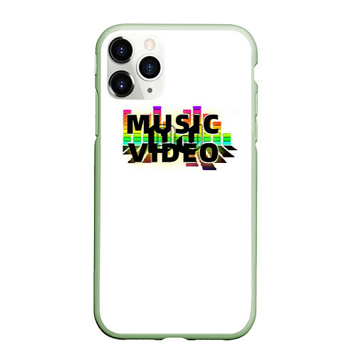 Чехол iPhone 11 Pro матовый Merch - DJ MUSICVIDEO / 3D-Салатовый – фото 1