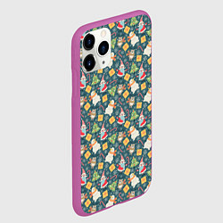 Чехол iPhone 11 Pro матовый С Новым Годом символика, цвет: 3D-фиолетовый — фото 2