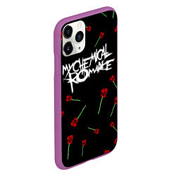 Чехол iPhone 11 Pro матовый MY CHEMICAL ROMANCE РОЗЫ MCR ROSES, цвет: 3D-фиолетовый — фото 2