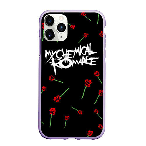 Чехол iPhone 11 Pro матовый MY CHEMICAL ROMANCE РОЗЫ MCR ROSES / 3D-Светло-сиреневый – фото 1