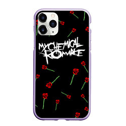 Чехол iPhone 11 Pro матовый MY CHEMICAL ROMANCE РОЗЫ MCR ROSES, цвет: 3D-светло-сиреневый