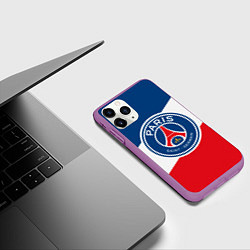 Чехол iPhone 11 Pro матовый Paris Saint-Germain FC, цвет: 3D-фиолетовый — фото 2