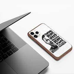 Чехол iPhone 11 Pro матовый Timing beats speed precision beats power, цвет: 3D-коричневый — фото 2