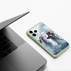 Чехол iPhone 11 Pro матовый РАДУГА 6 ОСАДА СОЛДАТЫ ЗИМА, цвет: 3D-салатовый — фото 2