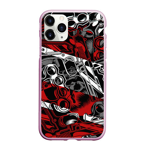 Чехол iPhone 11 Pro матовый Оружейный барон / 3D-Розовый – фото 1