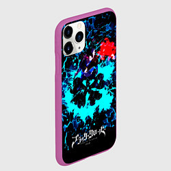 Чехол iPhone 11 Pro матовый Аста - Чёрный Клевер, цвет: 3D-фиолетовый — фото 2