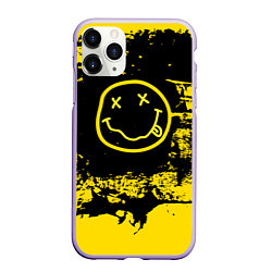 Чехол iPhone 11 Pro матовый Нирвана Гранж Nirvana Smile, цвет: 3D-светло-сиреневый