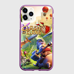 Чехол iPhone 11 Pro матовый CLASH OF CLANS БИТВА КЛАНОВ, цвет: 3D-фиолетовый